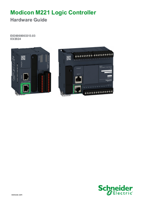 Modicon M221 Logic Controller, Hardware Guide