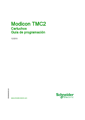 Modicon TMC2 - Cartuchos, Guía de programación