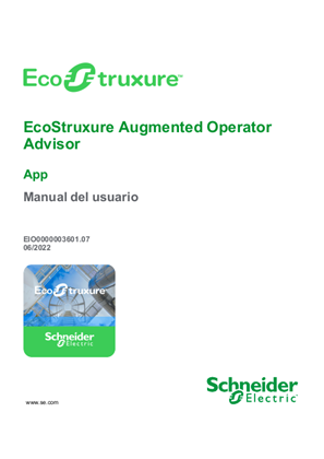 EcoStruxure Augmented Operator Advisor - App, Manual del usuario