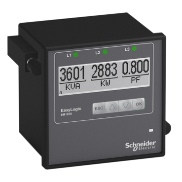 EasyLogic EM1000 series Schneider Electric Flush-mount energy meter for load monitoring