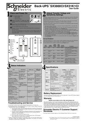 Back-UPS SX3800CI/SX31K1CI User Guide