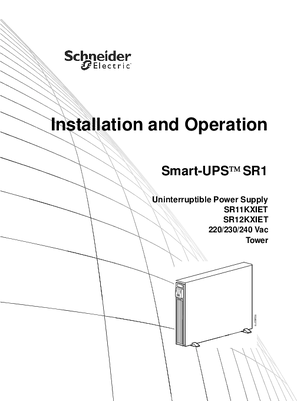 Installation and Operation Smart-UPS SR11KXIET,SR12KXIET