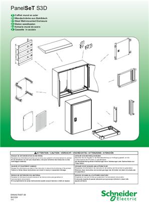 PanelSeT S3D - Steel Wall-mounted Enclosure - Instruction sheet
