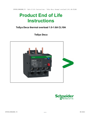 TeSys Deca thermal overload 1.0-1.6A CL10A