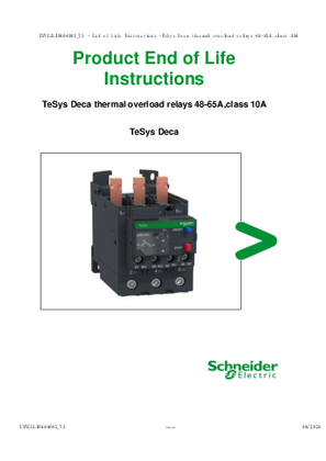 
TeSys Deca thermal overload relays 48-65 A-class 10A