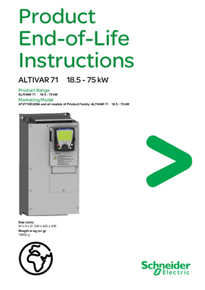 ALTIVAR 71, 18.5 - 75 kW, Product End-of-Life Instructions
