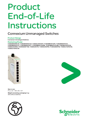 TCSES... Connexium Unmanaged Switches, Product End-of-Life Instructions