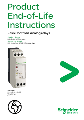 RM4 Control relay & RMC/ P/ T Analog relays, Product End-of-Life Instructions