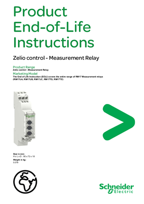 RM17...  Measurement relays, Product End-of-Life Instructions