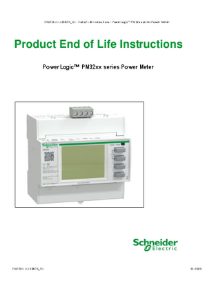 PowerLogic PM32XX series, Circularity Profile, End of Life Instructions