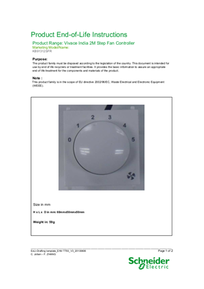 Vivace - India 2M Step Fan Controller - End of life manual