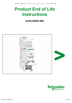 AUXILIARIES IMN - Product End of Life Instructions