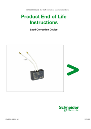 Load Correction Device - Product End of Life Instructions