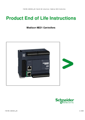 Modicon M221 Bricks controllers, Product End-of-Life Instructions