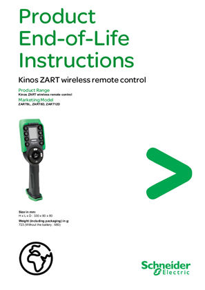 ZART... Remote control, Product End-of-Life Instructions