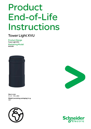Tower Light XVU, Product End-of-Life Instructions