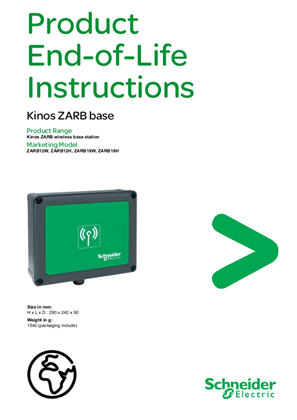 ZARB.. wireless transceiver base station, Product End-of-Life Instructions