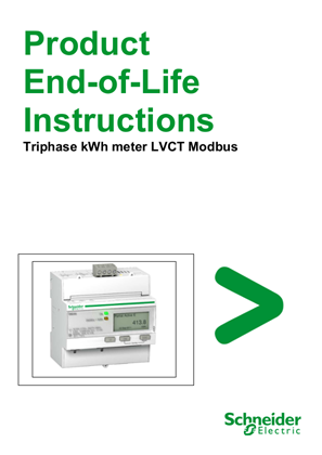 Acti 9 iEM3455 energy meter, Circularity Profile, End of Life Instructions