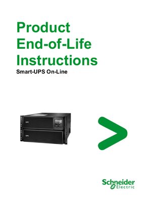 End of Life instructions for SmartUPS Online High Density _EN