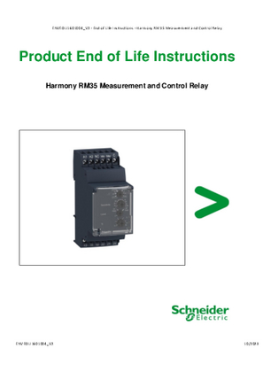 RM35... Measurement and Control Relay, Product End-of-Life Instructions