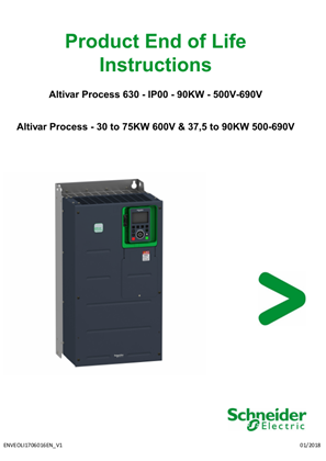 Altivar Process 630 - IP00 - 30 to 75KW 600V & 37,5 to 90KW 500-690V, Product End-of-Life Instructions