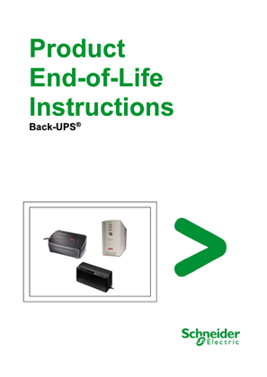 End of Life instructions for BACK UPS _EN