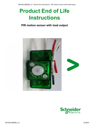 PIR motion sensor with load output