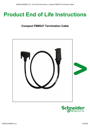 Compact 200 Series Termination Cable Assemblies - Compact FBM247 Termination Cable