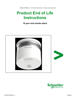 Schneider Electic Wiser Wireless Smart Smoke Alarm