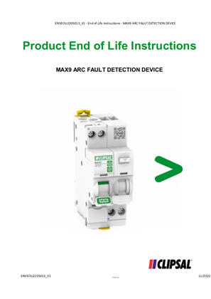 MAX9 ARC FAULT DETECTION DEVICE