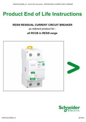 RESI9 RESIDUAL CURRENT CIRCUIT BREAKER