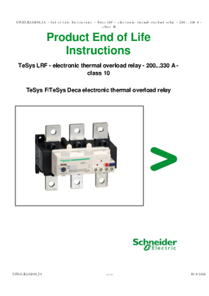 TeSys LRF - electronic thermal overload relay