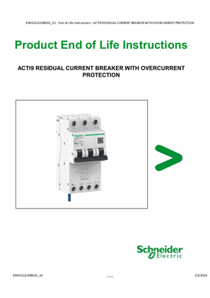 ACTI9 RESIDUAL CURRENT BREAKER WITH OVERCURRENT PROTECTION