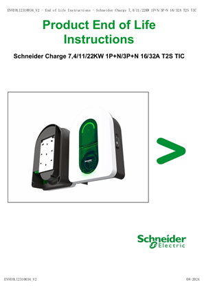 Schneider Charge 7,4/11/22KW 1P+N/3P+N 16/32A T2S TIC