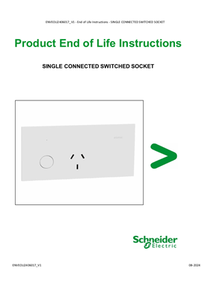 SINGLE CONNECTED SWITCHED SOCKET