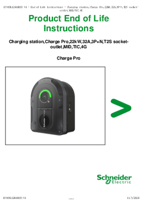 Charging station, Charge Pro,22kW,32A,3P+N,T2S socket-outlet,MID,TIC,4G