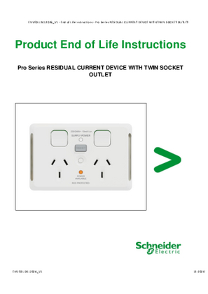 Pro Series RESIDUAL CURRENT DEVICE WITH TWIN SOCKET OUTLET