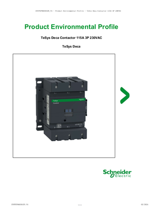 TeSys Deca Contactor 115A 3P 230V AC
