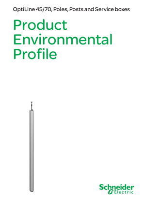 OptiLine - 45/70, Poles, Posts and Service boxes - Product Environmental Profile