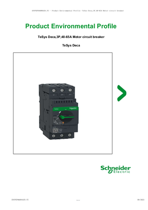 TeSys Deca,3P,48-65A Motor circuit breaker