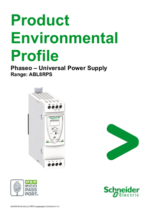 ABL8RPS... Phaseo - Universall Power Supply, Product Environmental Profile