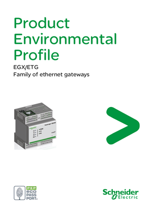 PowerLogic EGX300, EGX100, Environmental Disclosure, Product Environmental Profile