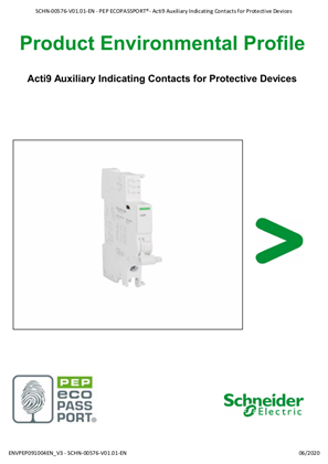 Acti9 Auxiliary Indicating Contacts for Protective Devices - Product Environmental Profile