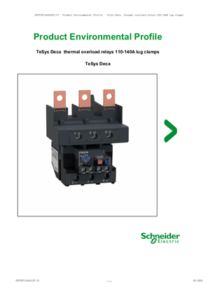 thermal overload relays, TeSys Deca, 110-140A, lug clamps