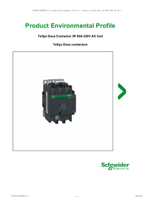 TeSys Deca Contactor 3P 80A 230V AC Coil