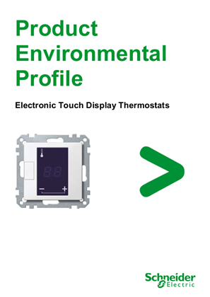 Electronic Touch Display Thermostat - Product Environmental Profile