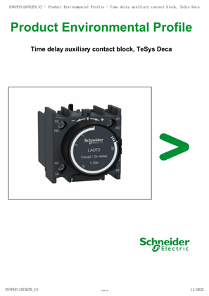 Time delay auxiliary contact block, TeSys Deca