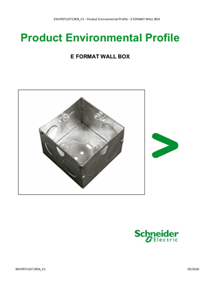 E FORMAT WALL BOX - Product Environmental Profile