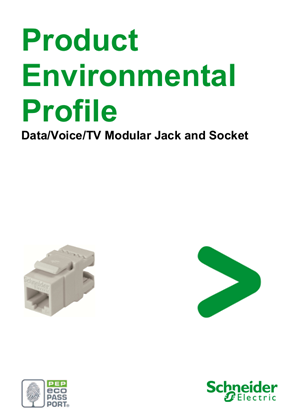 Data, Voice, TV Modular Jack and Socket - Product Environmental Profile