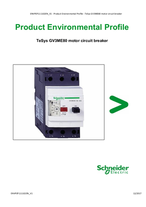 PEP_Contactors, GV3ME80 motor circuit breaker
